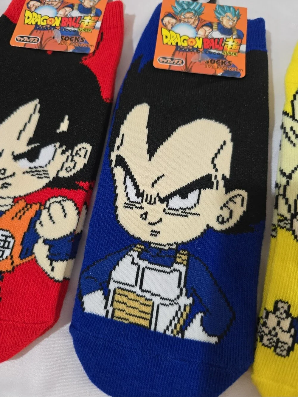 NWT Dragon Ball Anime Novelty No Show Socks Bundle Japan Goku Vegeta 23-25 cm